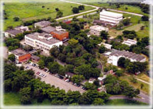 vista aérea do Instituto de Engenharia Nuclear